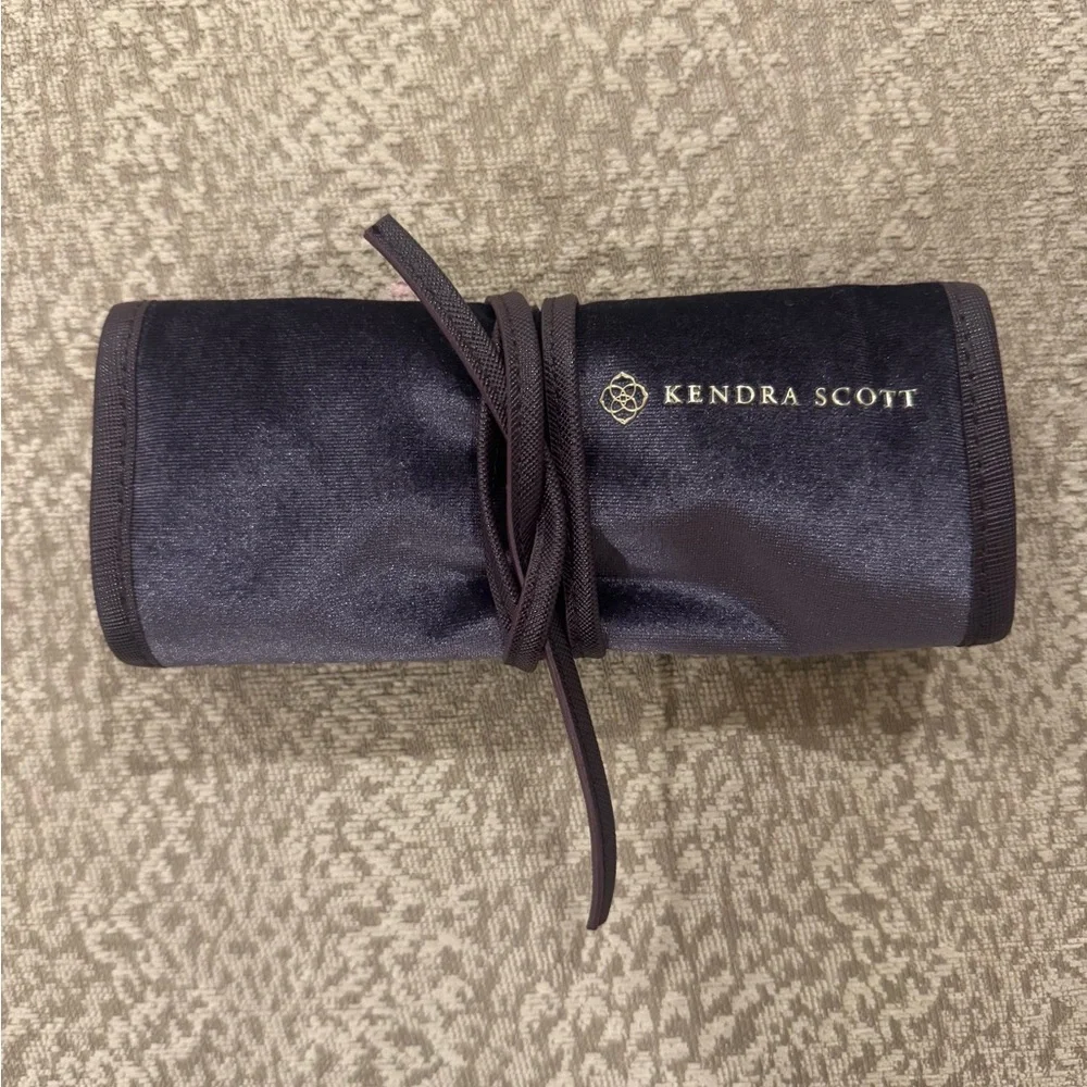 Kendra Scott x Target Velvet Jewelry Roll in Purple and Gold